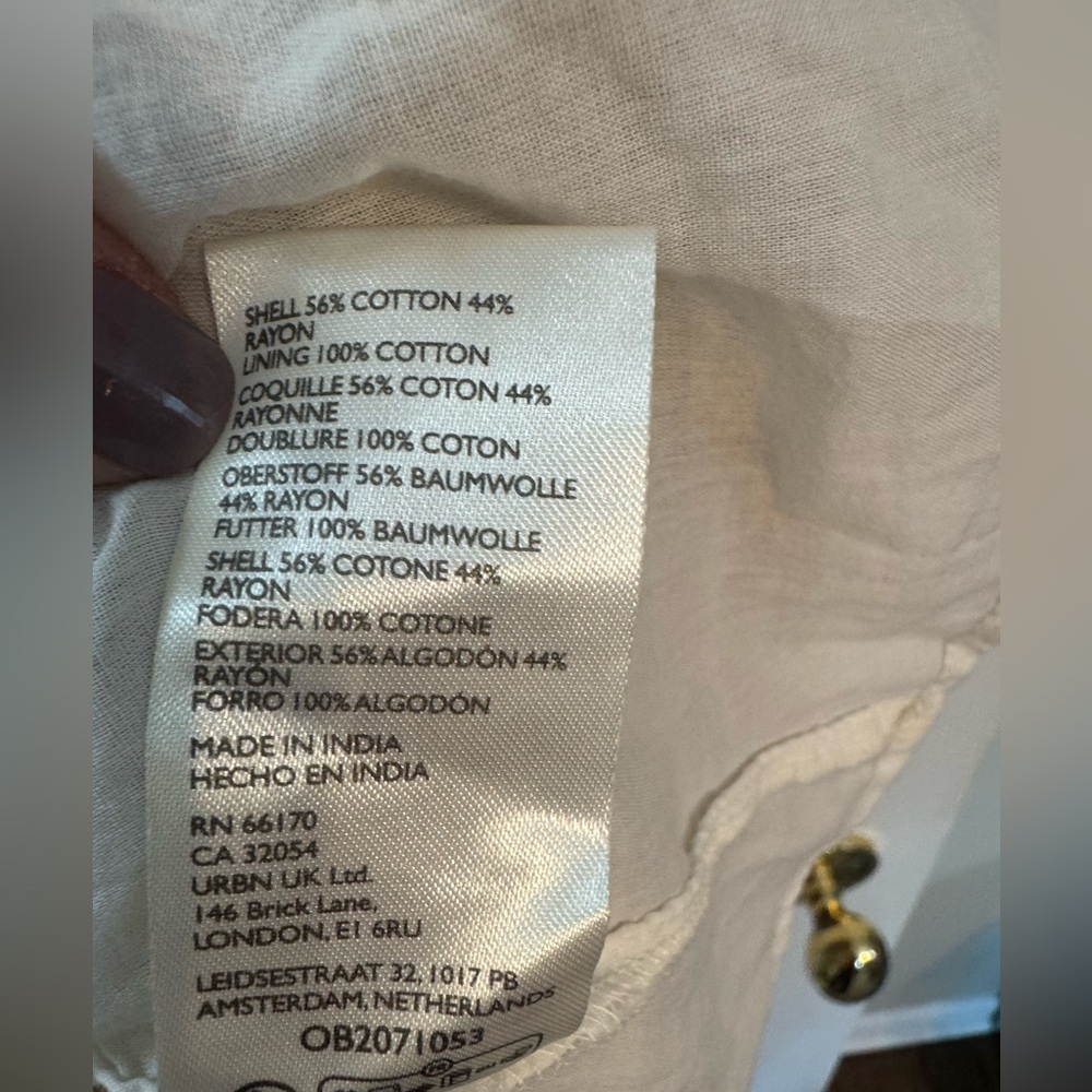 MSRP $168 Free People Babydoll Mini Dress NWT Size M Boho Puff Sleeve Flowy - Picture 6 of 9